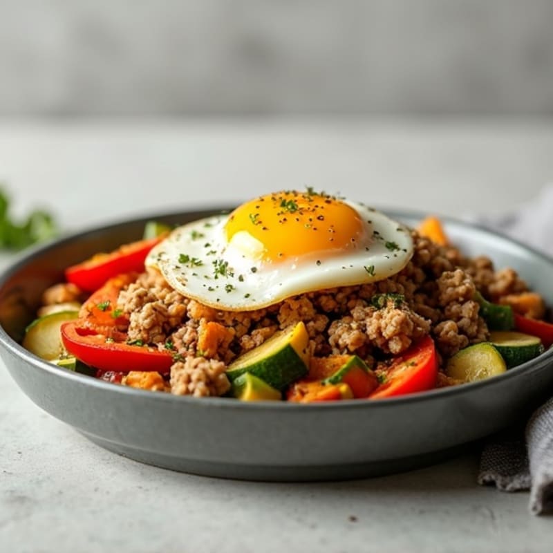 Lean Turkey and Veggie Skillet Hash