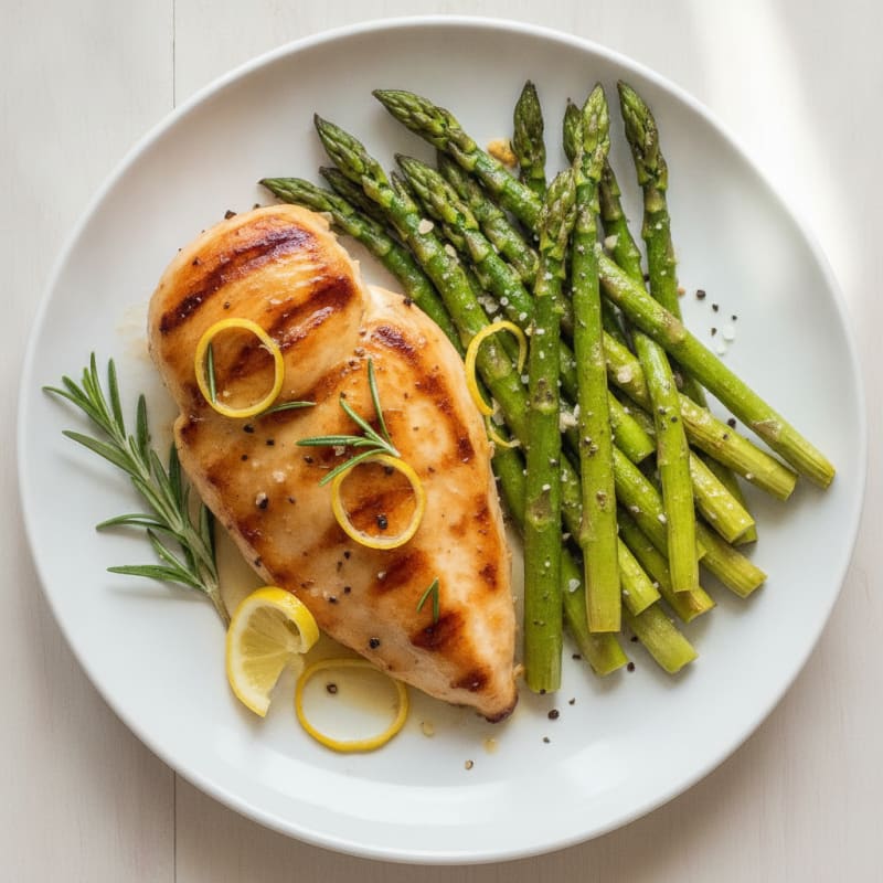 Lemon Herb Chicken and Roasted Asparagus