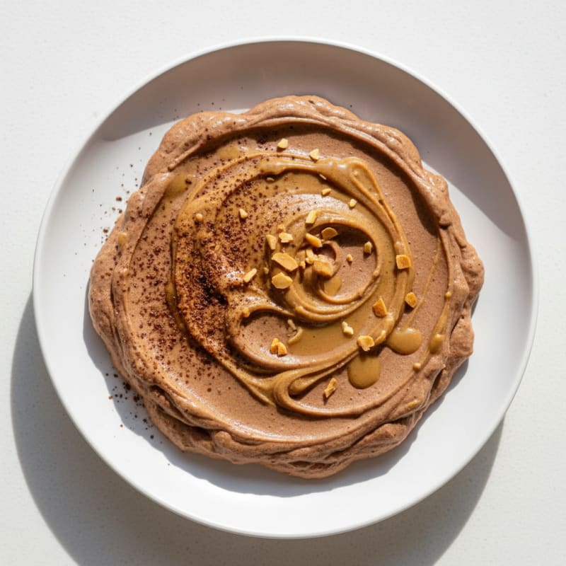 Silky Chocolate Protein Pudding with Almond Butter Swirl