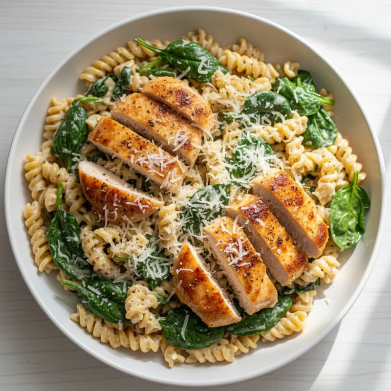 Garlic Parmesan Chicken Alfredo Pasta