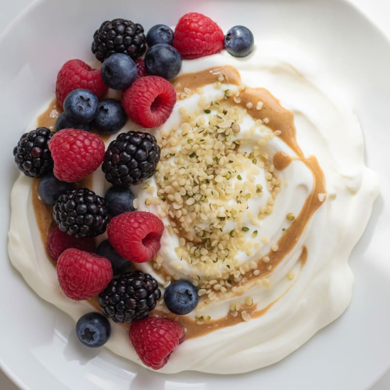 Greek Yogurt Protein Parfait with Mixed Berries