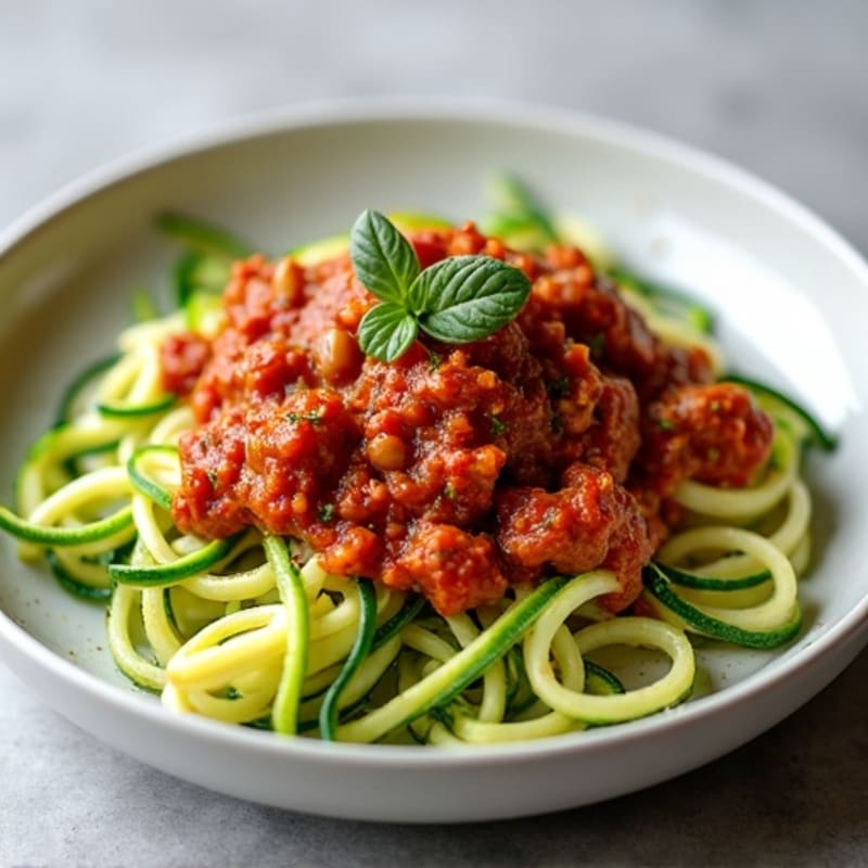 Lean Turkey Zucchini Noodle Bolognese