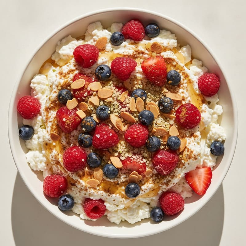 Whipped Cottage Cheese with Berries
