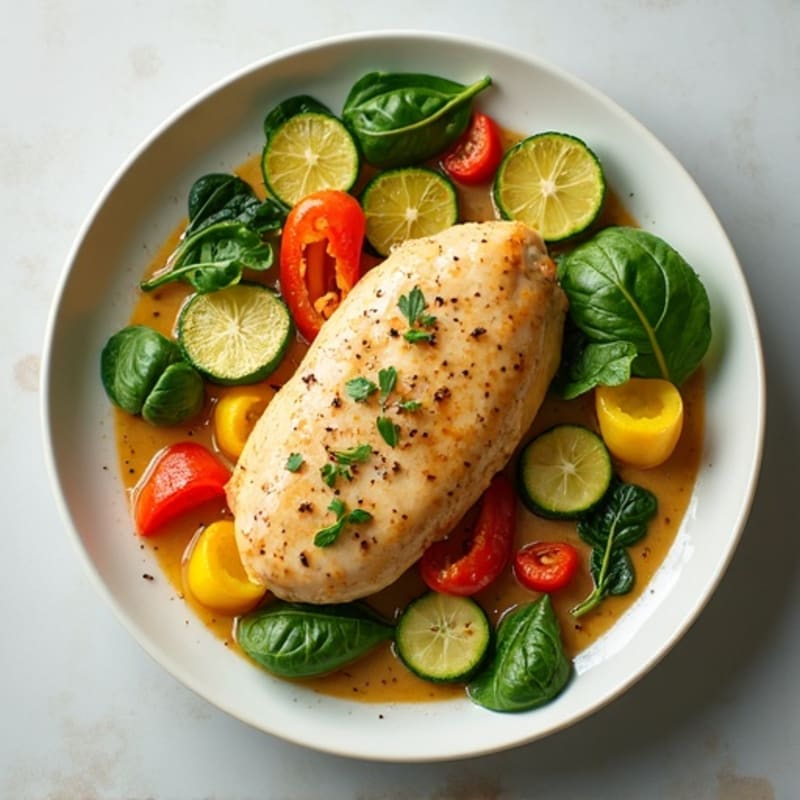 Creamy Coconut Lime Chicken with Vibrant Vegetables