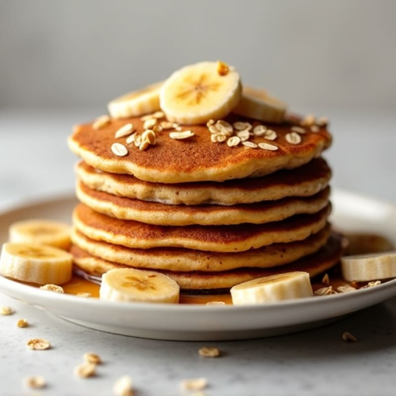 Protein-Packed Caramelized Banana Oat Pancakes