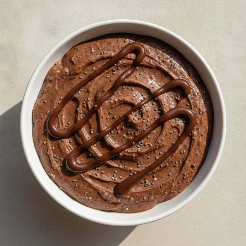 Chocolate Protein Pudding with Chia Seeds