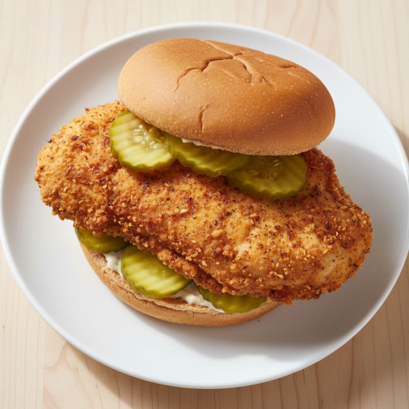 Clean-Eating Air-Fried Buttermilk Chicken Sandwich