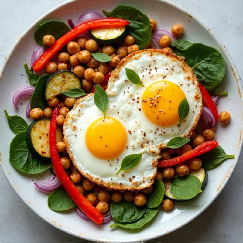 Crispy Sheet Pan Eggs and Roasted Vegetables