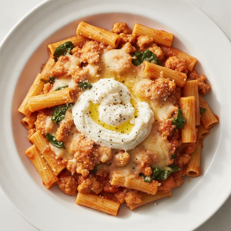 Classic Baked Ziti with Ricotta