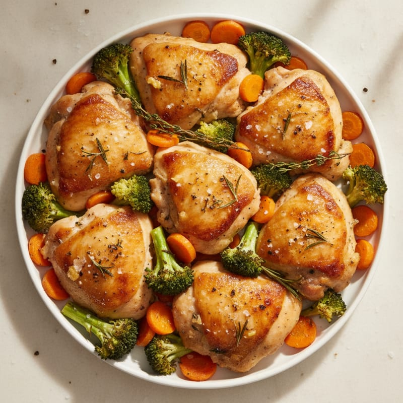 Garlic Herb Roasted Chicken Thighs