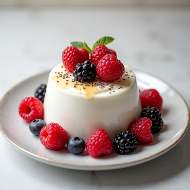Silky Greek Yogurt Protein Mousse with Berries