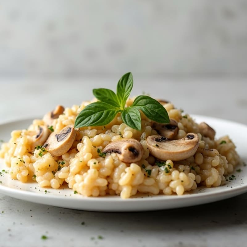 Healthy Creamy Mushroom Risotto