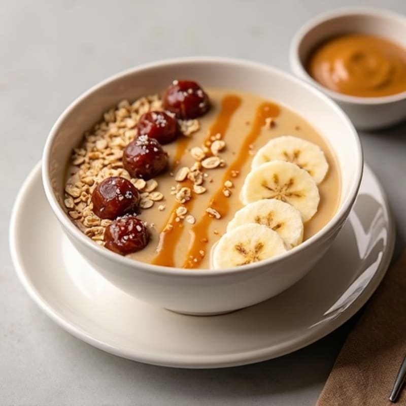 Creamy Salted Caramel Protein Smoothie Bowl