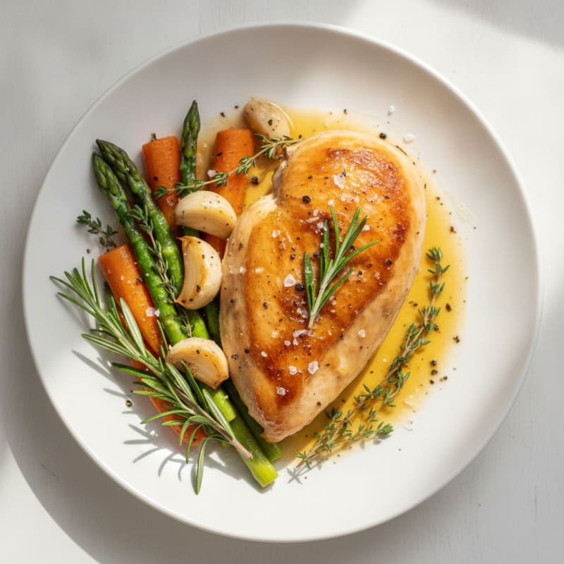 Herb-Roasted Chicken with Garlic