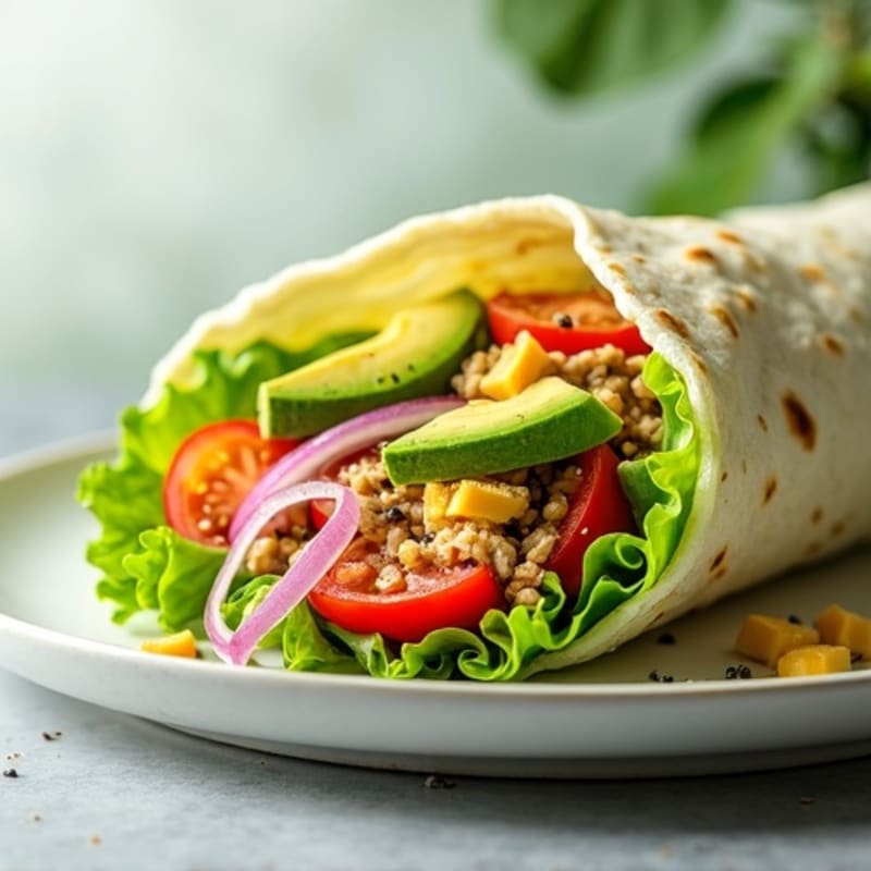 Creamy Avocado Turkey Lettuce Wrap