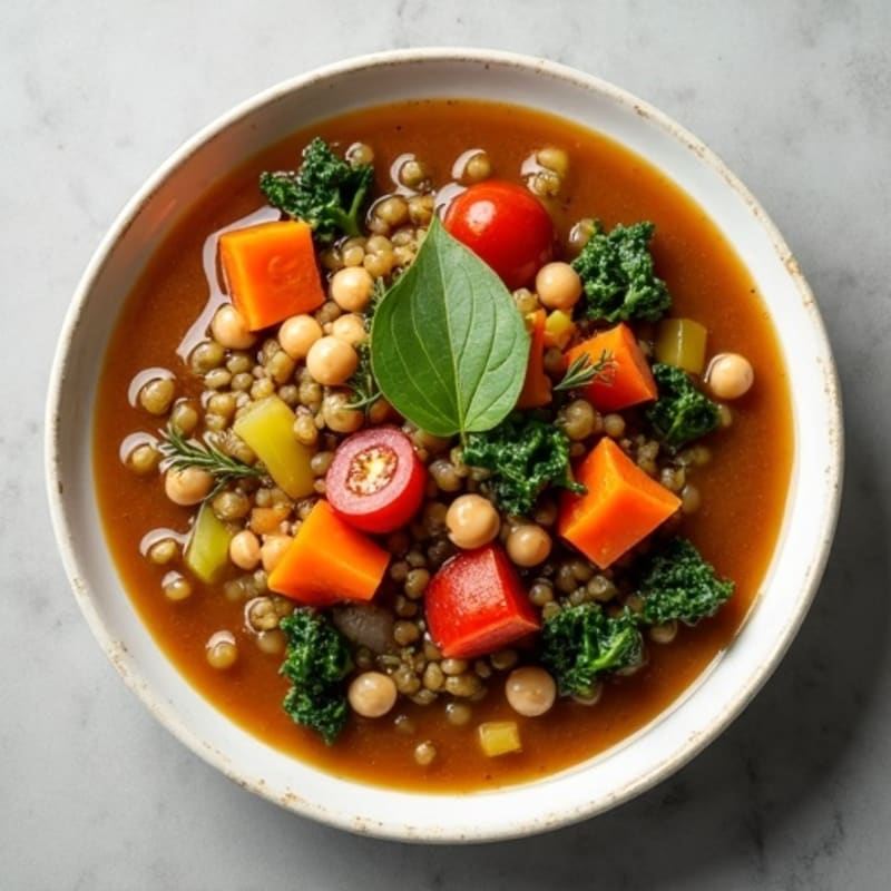 Smoky Lentil and Vegetable Stew with Herbs