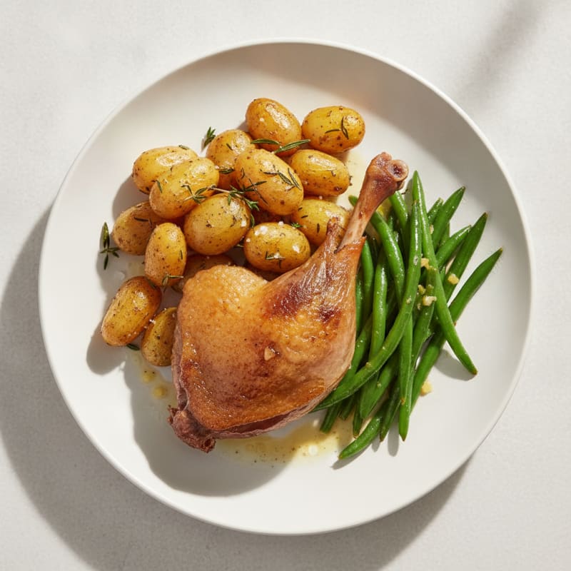 Duck Confit with Herb-Roasted Potatoes