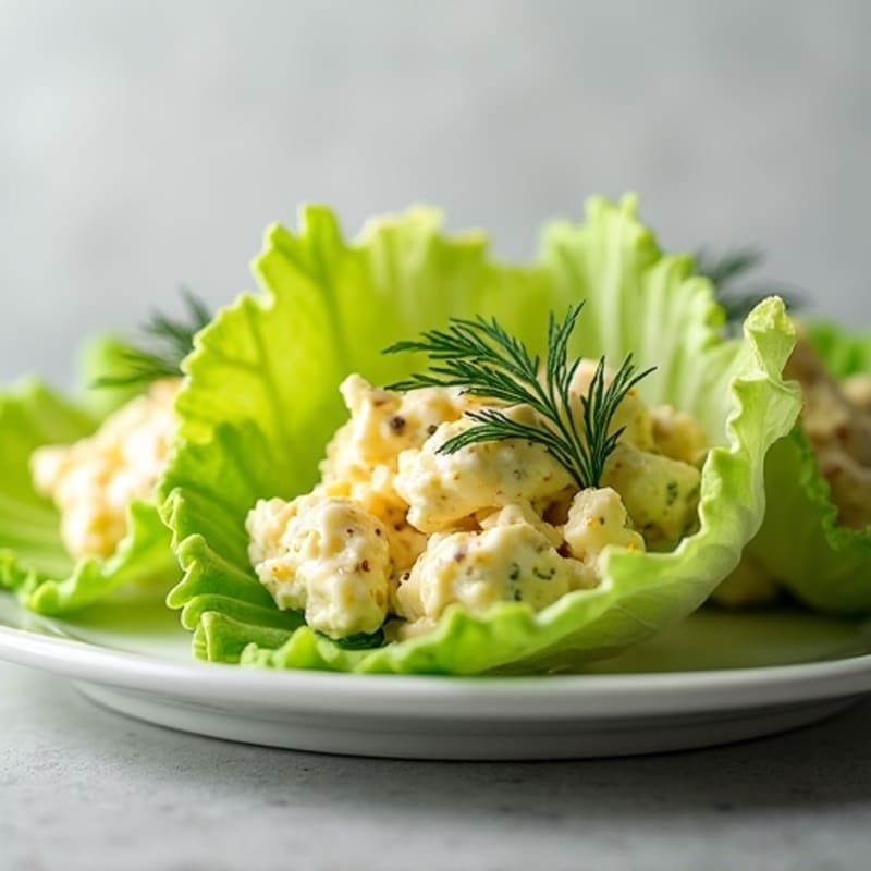 Creamy Dill Egg Salad Lettuce Wraps
