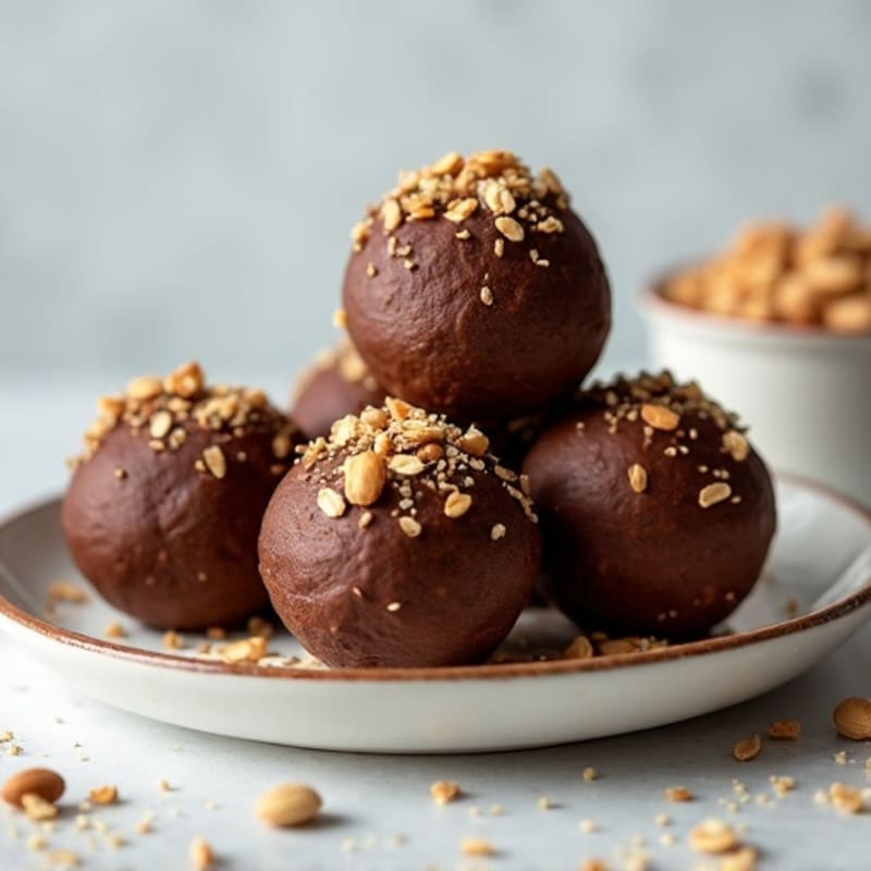 No-Bake Chocolate Almond Protein Bites