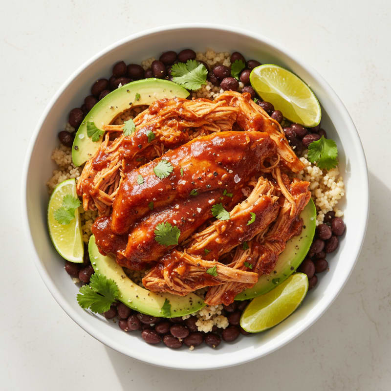 Tender Shredded Chicken with Smoky Chipotle Sauce