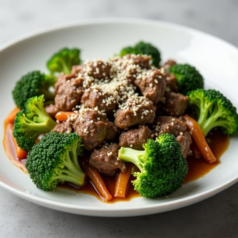Lean Beef and Broccoli Stir-Fry with Shredded Parmesan