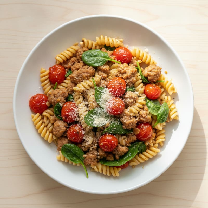 Italian Sausage Pasta with Roasted Tomatoes