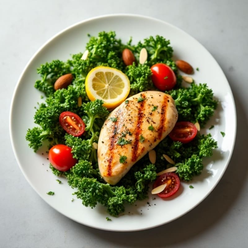 Herb-Roasted Chicken and Crispy Kale Salad