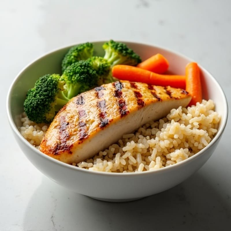 Grilled Chicken and Broccoli Rice Bowl