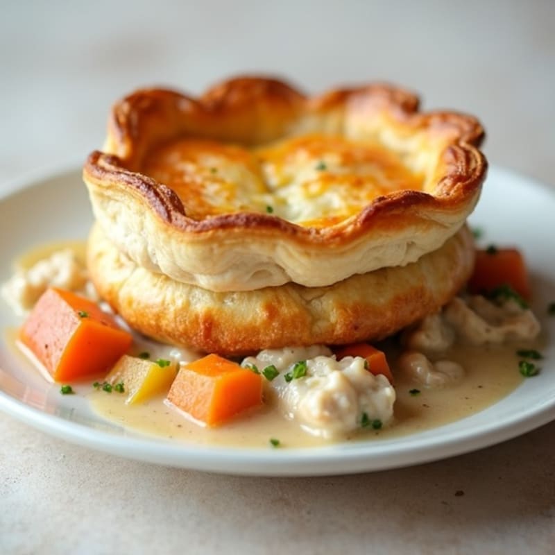 Lightened-Up Creamy Chicken and Root Vegetable Pot Pie