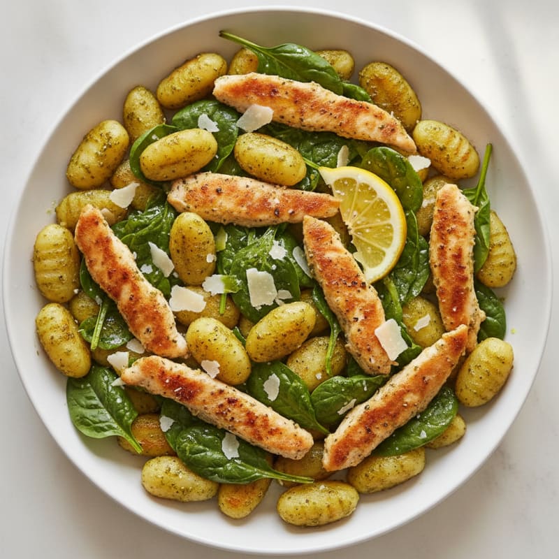 High-Protein Pesto Chicken Gnocchi
