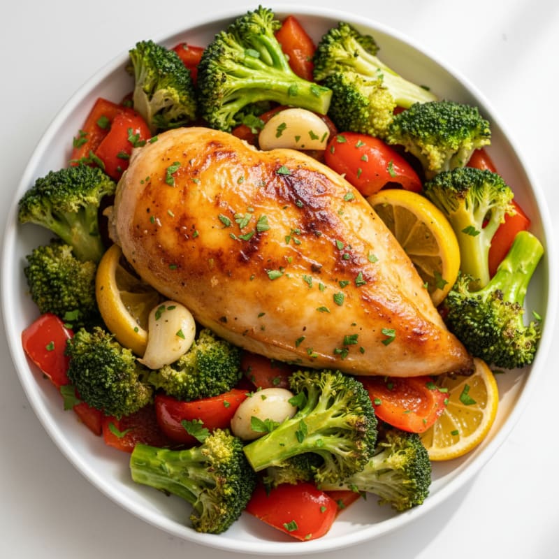 Lemon Herb Roasted Chicken and Veggies