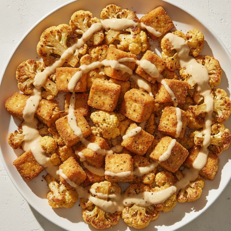 Roasted Cauliflower with Tahini Drizzle