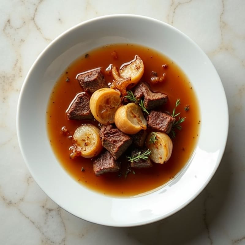 Hearty Caramelized Onion and Beef Broth