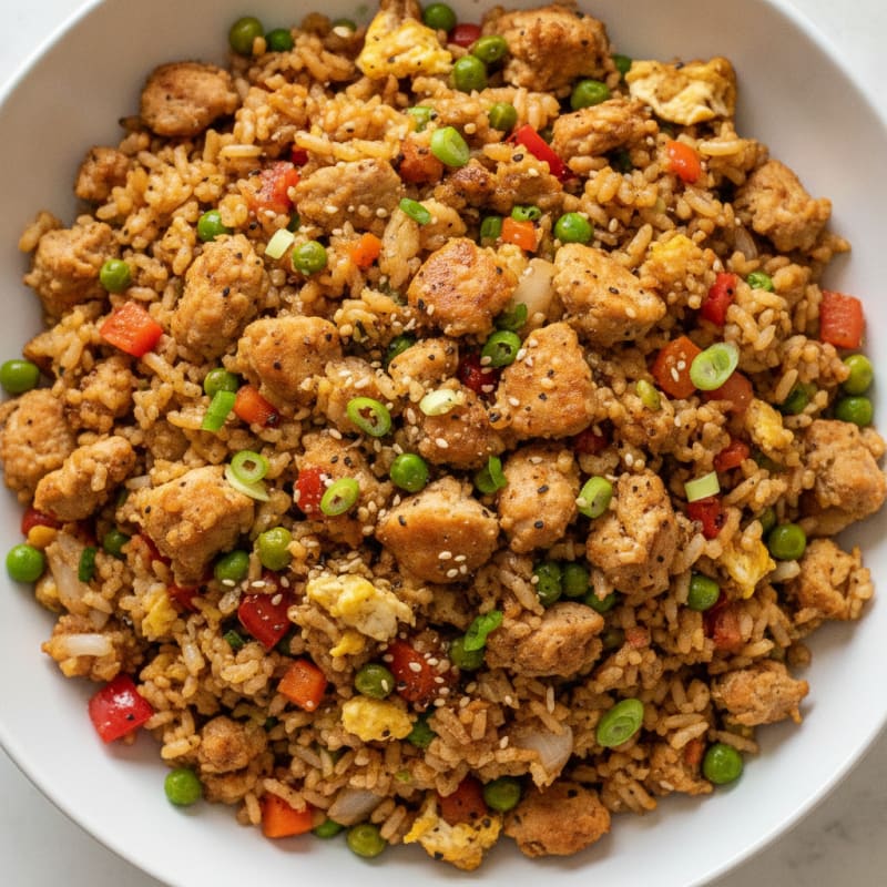 Ground Turkey Fried Rice Bowl