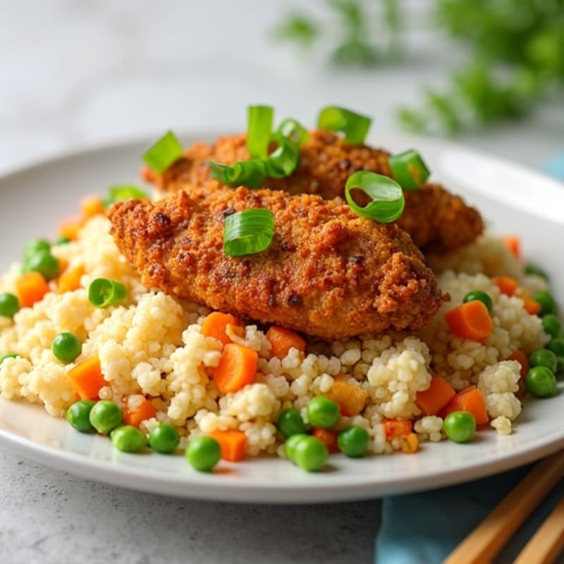 Crispy Chicken Cauliflower Fried Rice