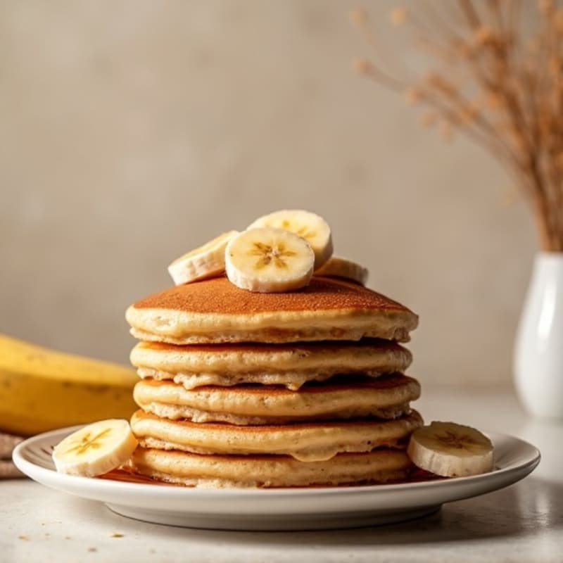 Cinnamon-Spiced Caramelized Banana Protein Pancakes