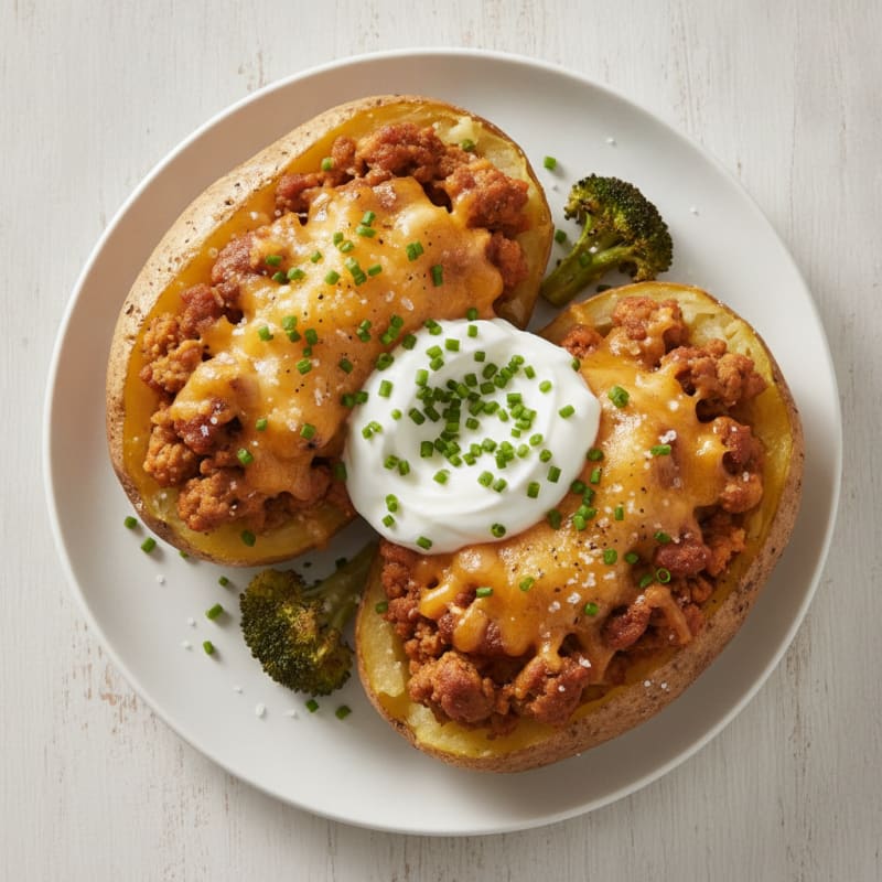 Loaded Baked Potatoes with Chives