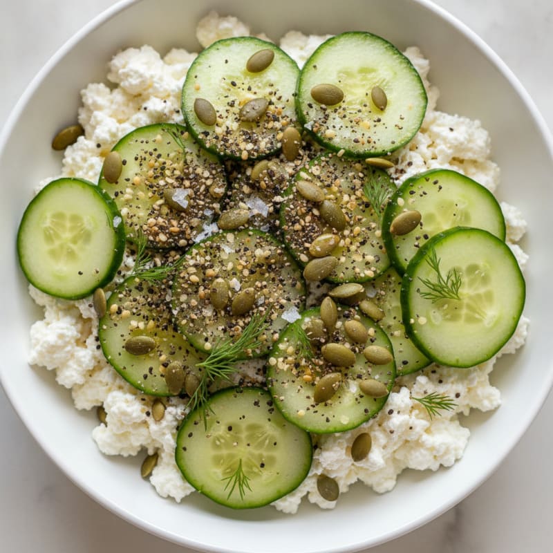 Cottage Cheese Cucumber Breakfast Bowl