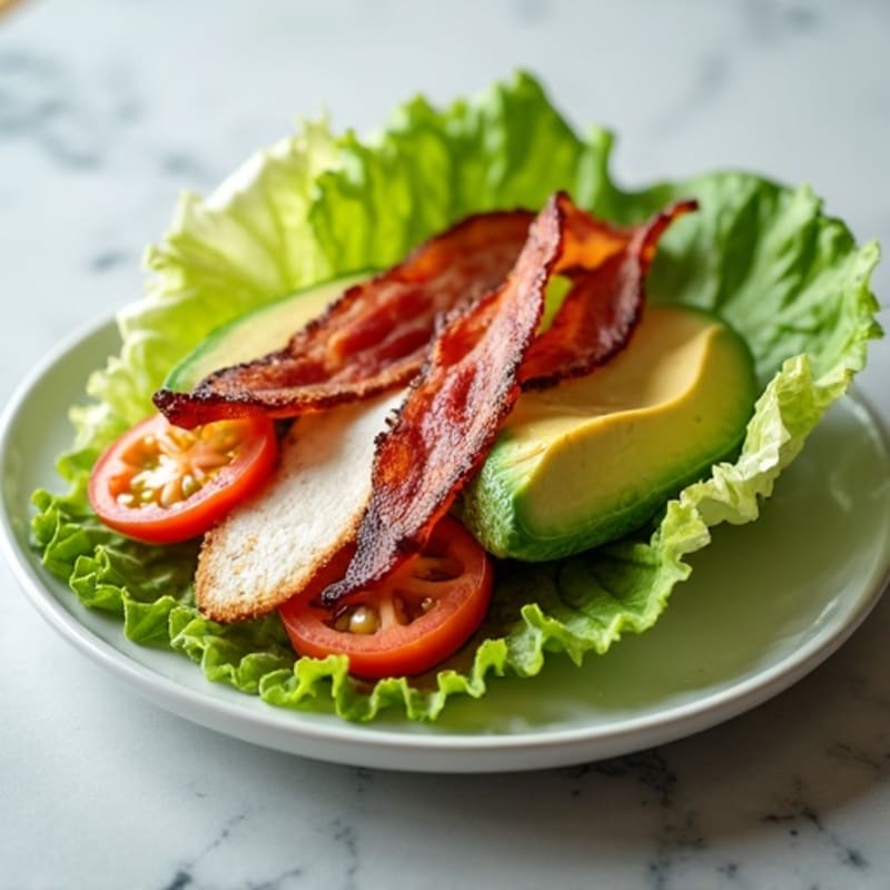 Lean Turkey Club Lettuce Wraps with Crispy Bacon