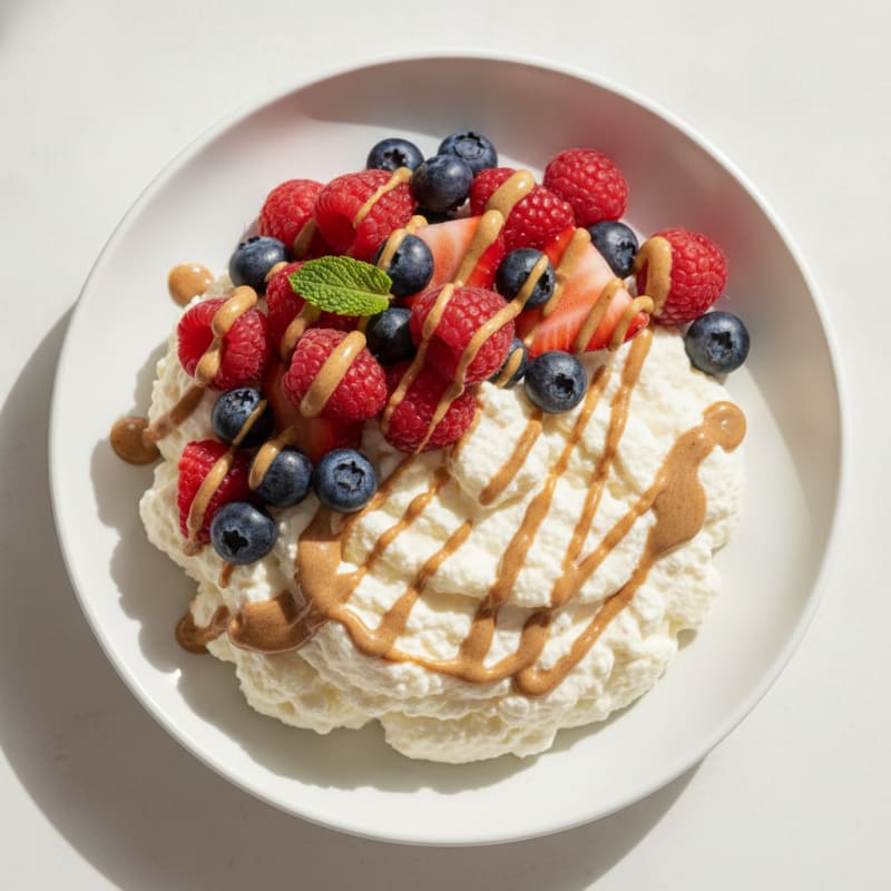 Cottage Cheese Protein Mousse with Mixed Berries