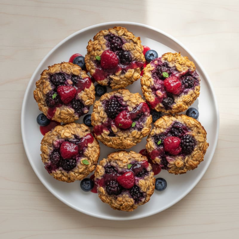 Baked Berry Oatmeal Cups