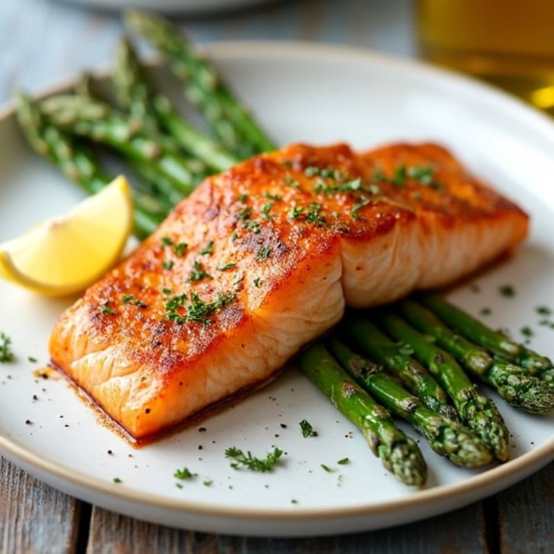Crispy Baked Salmon with Roasted Asparagus