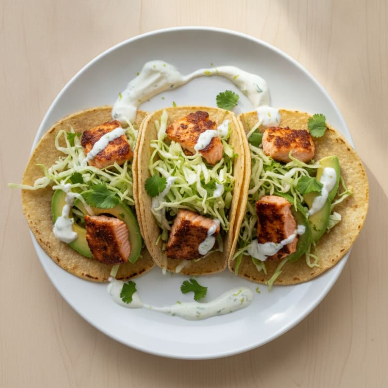 Pan-Seared Chili-Lime Salmon Tacos