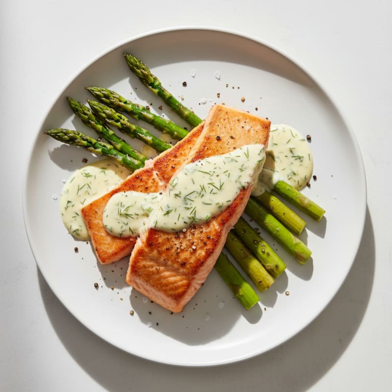 Pan-Seared Salmon with Lemon-Dill Sauce