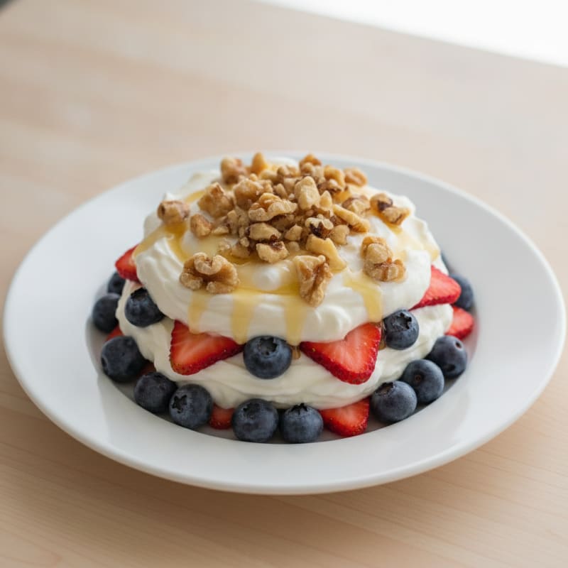 Greek Yogurt Protein Parfait with Mixed Berries