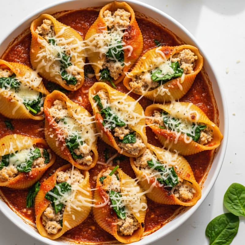 Creamy Ricotta Stuffed Shells with Zesty Marinara