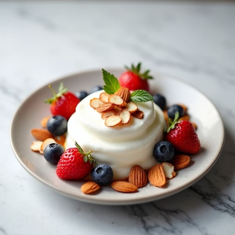 Silky Greek Yogurt Protein Mousse with Fresh Berries