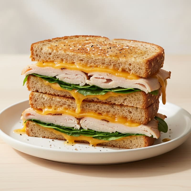 Triple-Decker Grilled Cheese Sandwich