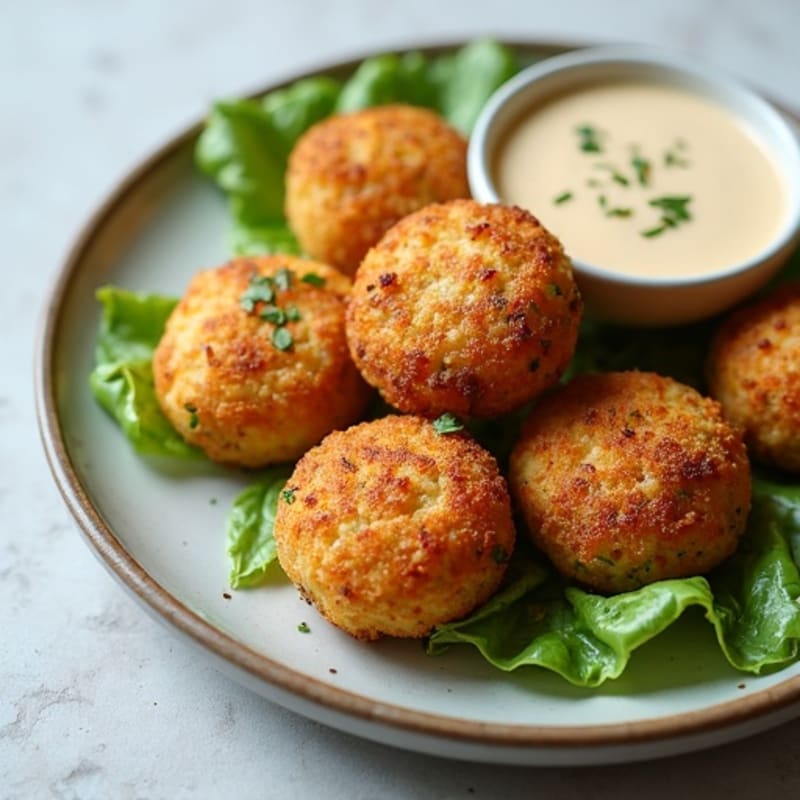 Crispy Baked Falafel with Creamy Tahini Sauce