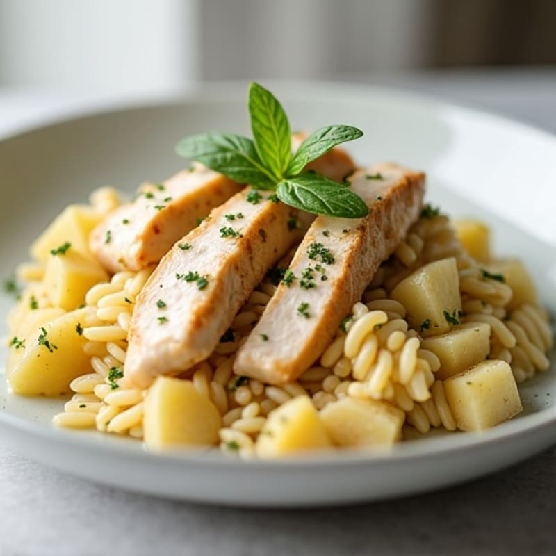 Creamy Herb Chicken, Potato, and Orzo